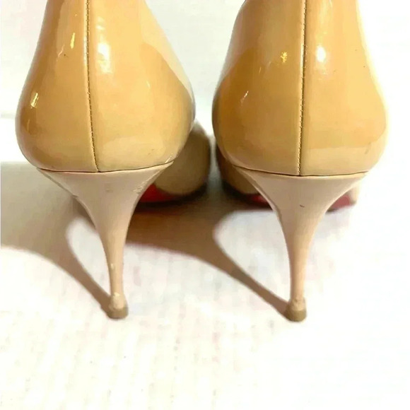 Christian Lounoitin nude size 38 pigalle follies pointed toe pump the shoe - Picture 3 of 10